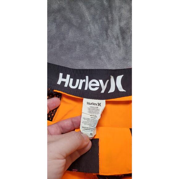 Hurley Size 38 Phantom Beach Board Shorts Orange Beach Surf C28-7 - Picture 4 of 8